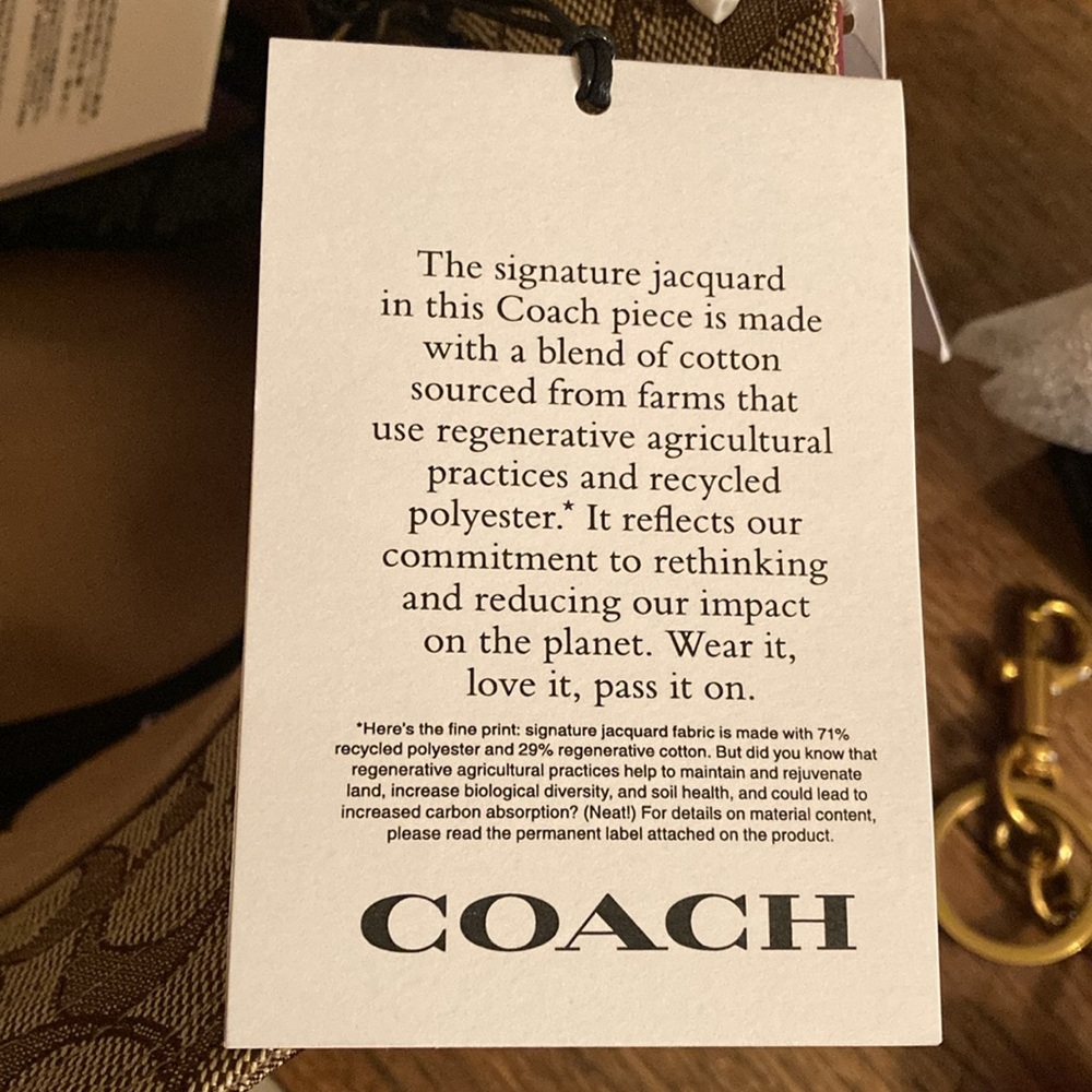 Coach Signature C Cherry Swirl Bucket Hat, Mini Tote Bag Charm & Cherry Bundle - Picture 4 of 9